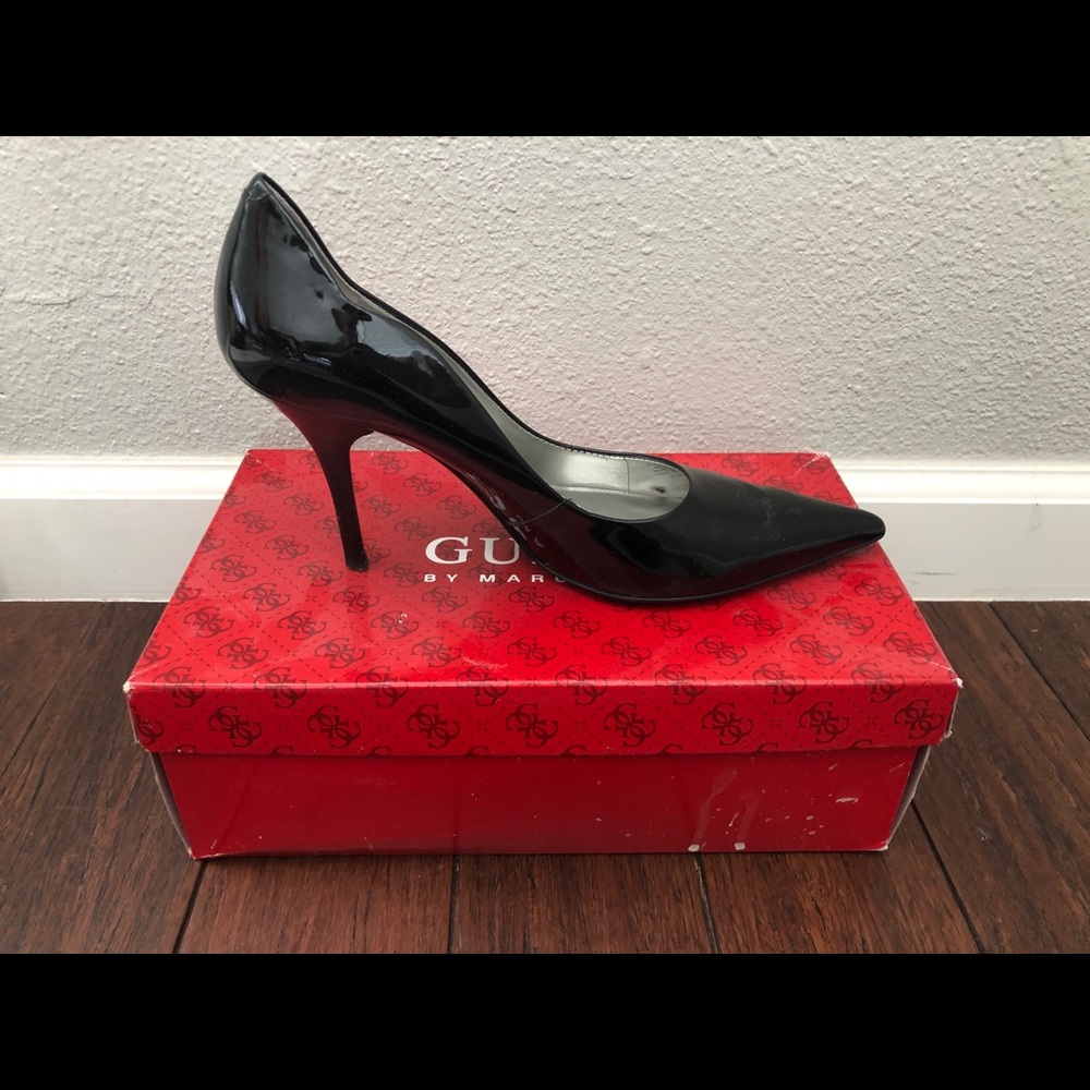 Guess Patent Black Heels